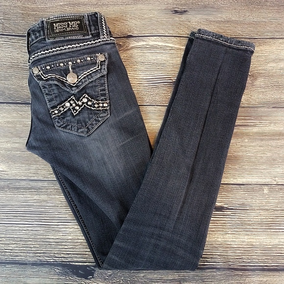 Miss Me Denim - MISS ME JE104952L SKINNY LEG EMBELLISHED JEANS